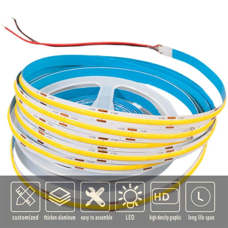 Slim haute densité souple étanche Lightstrip COB Bande LED RVB