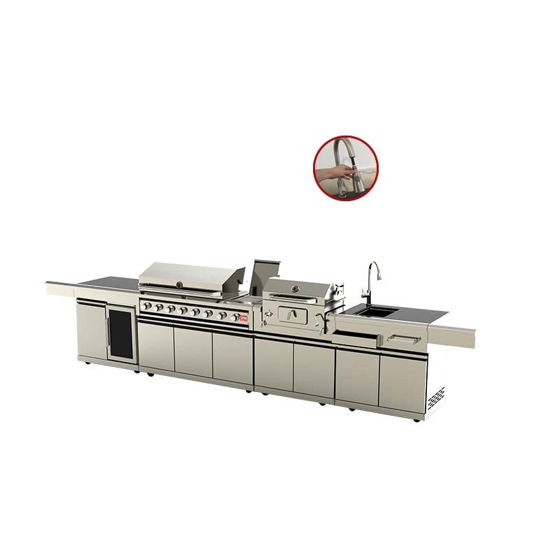 Popular Garden Barbecue Gas Carbon BBQ Kitchen Grill Cabinet