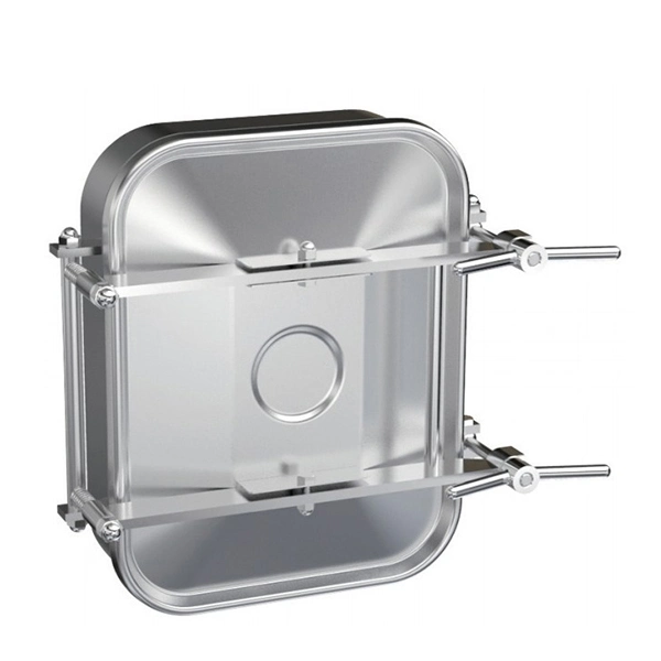 Sanitary Stainless Steel SS304 SS316 Square Manhole Cover Hatch Cover with Stainless Steel Handle