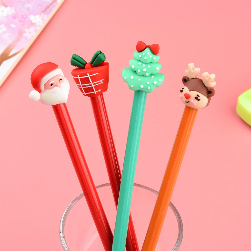 Cartoon Neutral Pen Christmas Deer Creativeelementary School Students Study Office Supplies Christmas Children&prime; S Gifts Christmas Water Pen