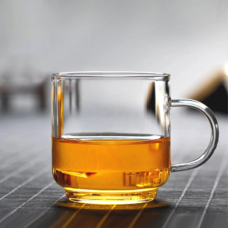 Transparent Milk Coffee Tea Juice Glass Cups for Drinking with Handle