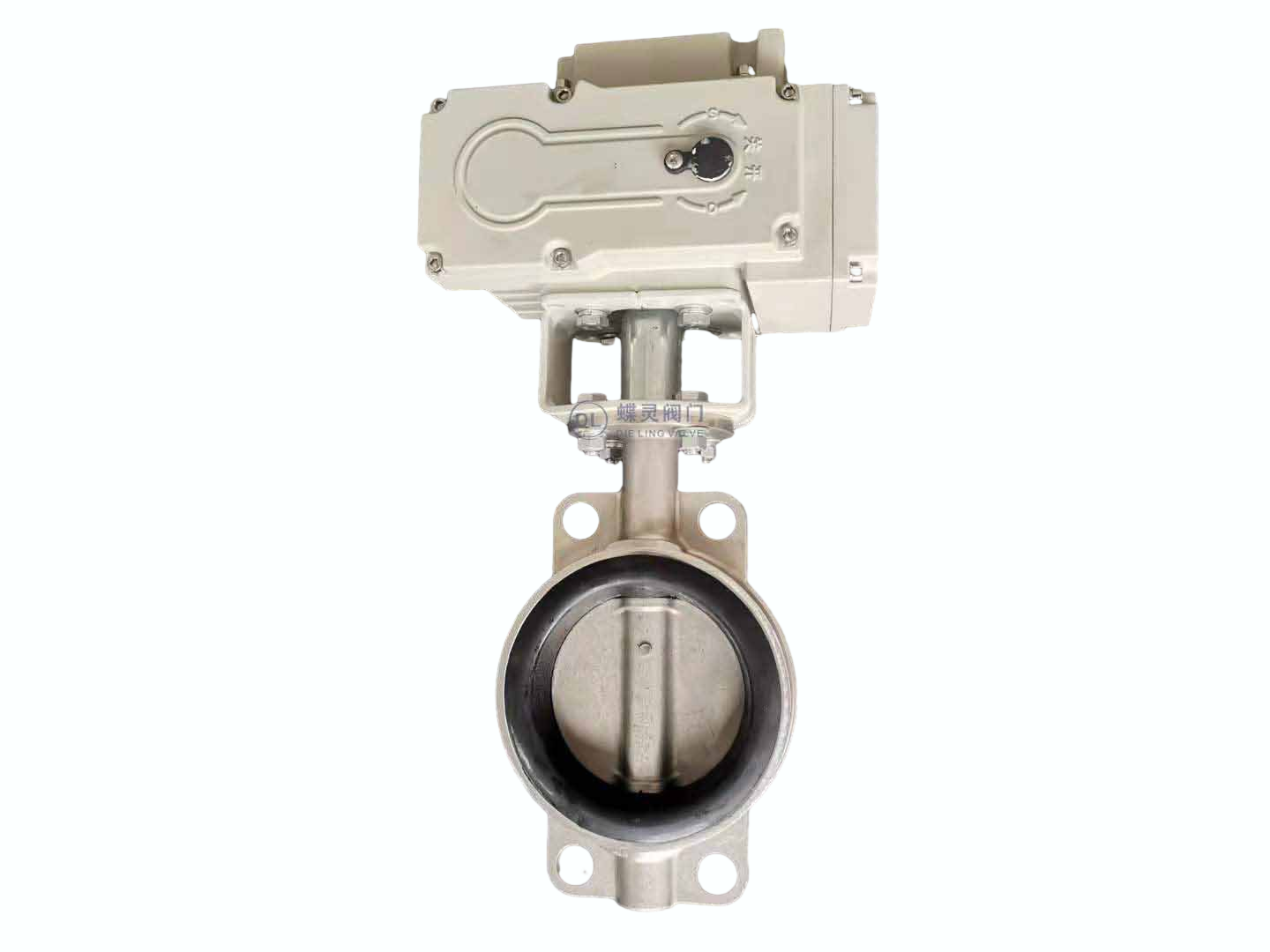 NBR Lined Wafers End Electric Type Factory Price Butterfly Valve 304 Stainless Steel Electric Rubber Lined Soft Sealing Butterfly Valve D971X-16p DN100