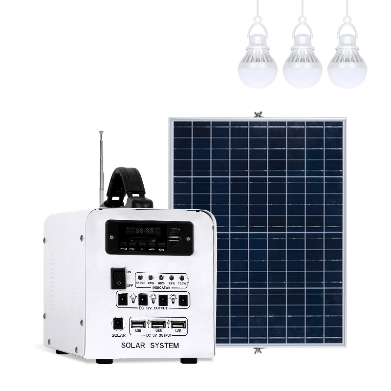 Portable 50W Small Solar Power System Long Battery Life for Home Use