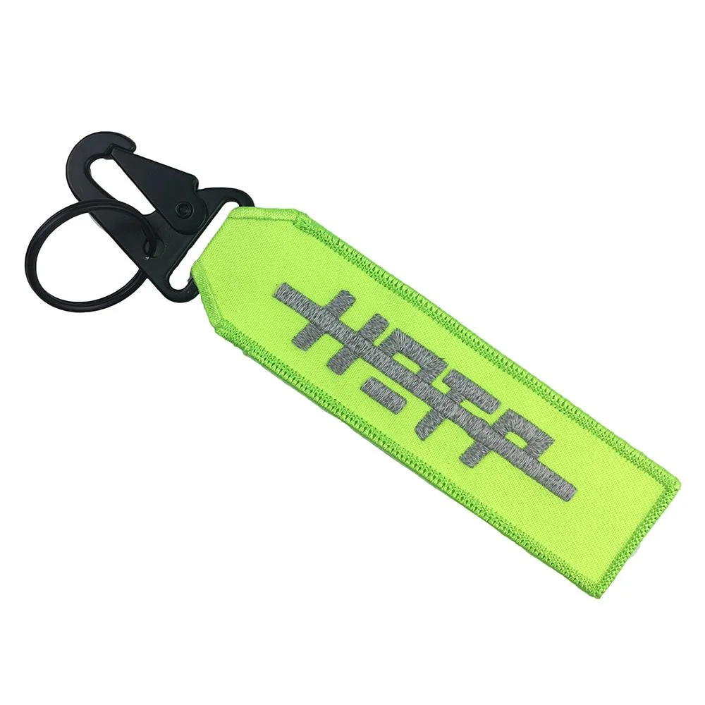 Customized High quality/High cost performance Embroidery Keychain Flight Textile Keyring