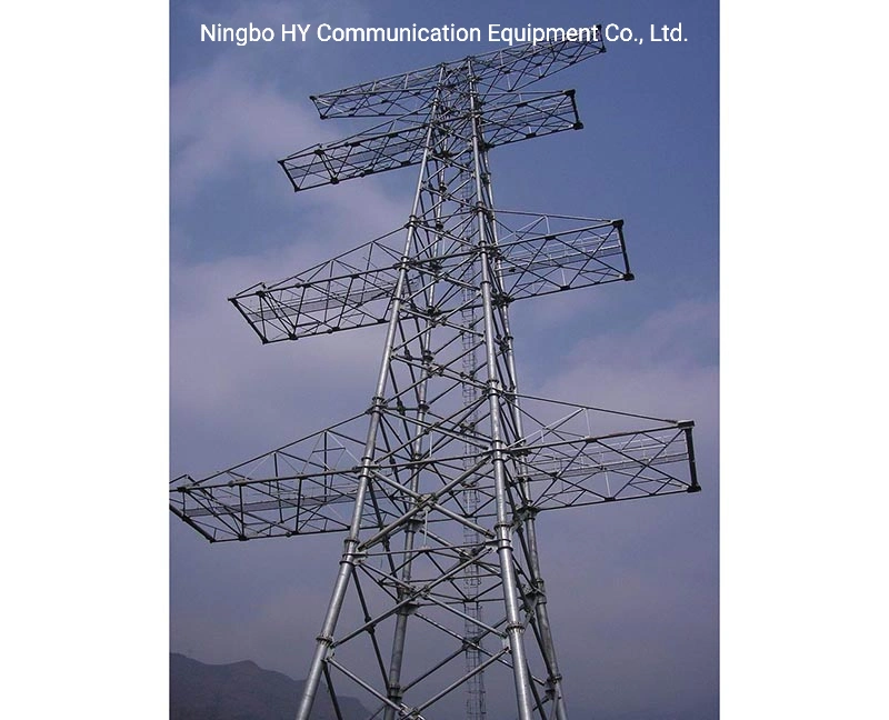 High Voltage Galvanized Conical Electric Power Distribution Transmission Line Towers