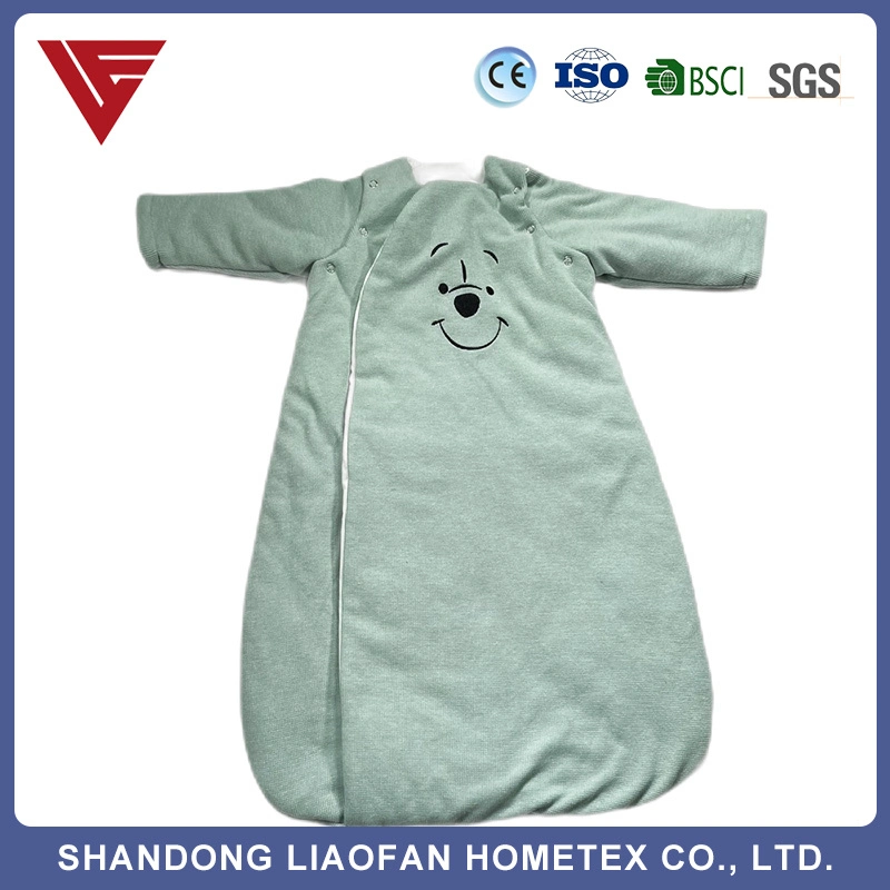 Baby Sleeping Sack Split Leg with Removable Sleeves 3 Sizes Cotton Sleeping Bag for Winter