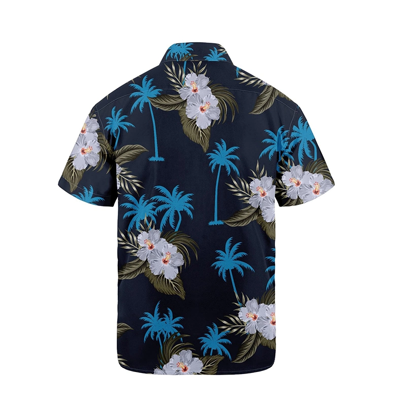 Los hombres verano Aloha suelto Florarl Casual camisa hawaiana camisas playa