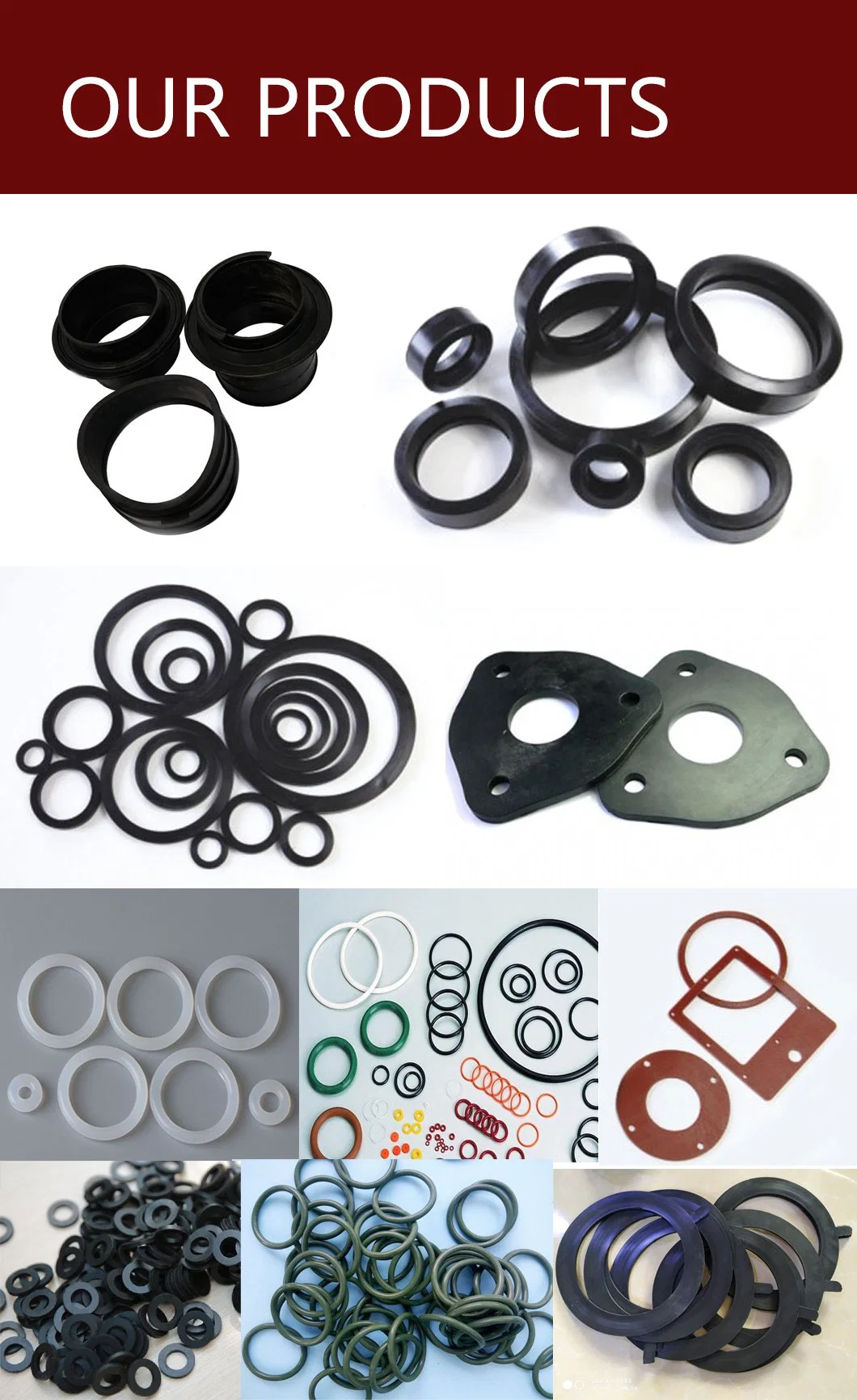 Paronite Gasket Flat Sealing Ring/Full Face Rubber High Pressure Resistance