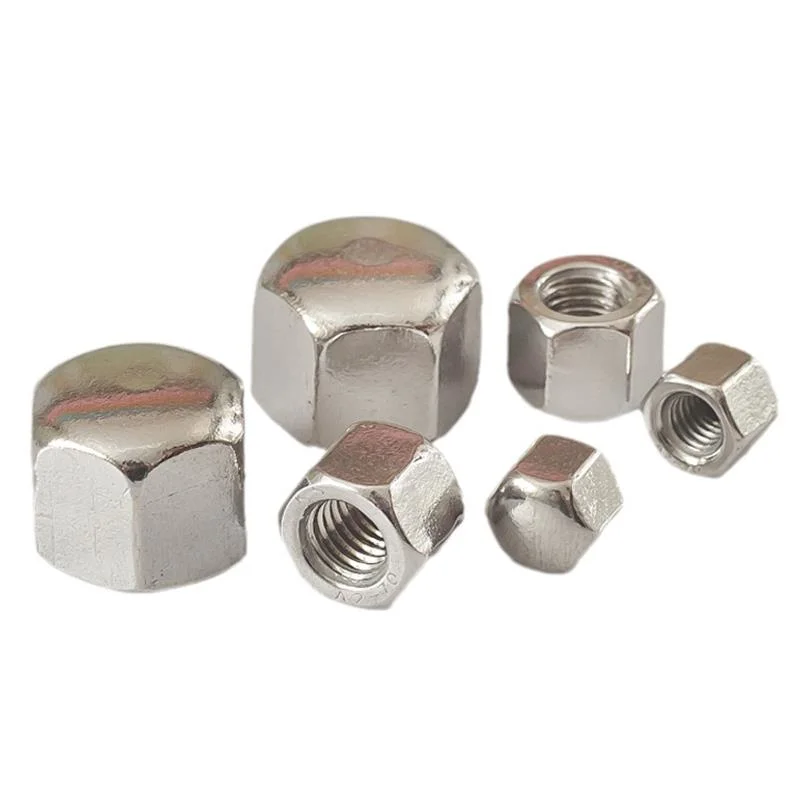 DIN1587 SS304 SS316 Decorative Alloy Stainless Steel HDG Coating Metric High Crown Hex Dome Cap Nut