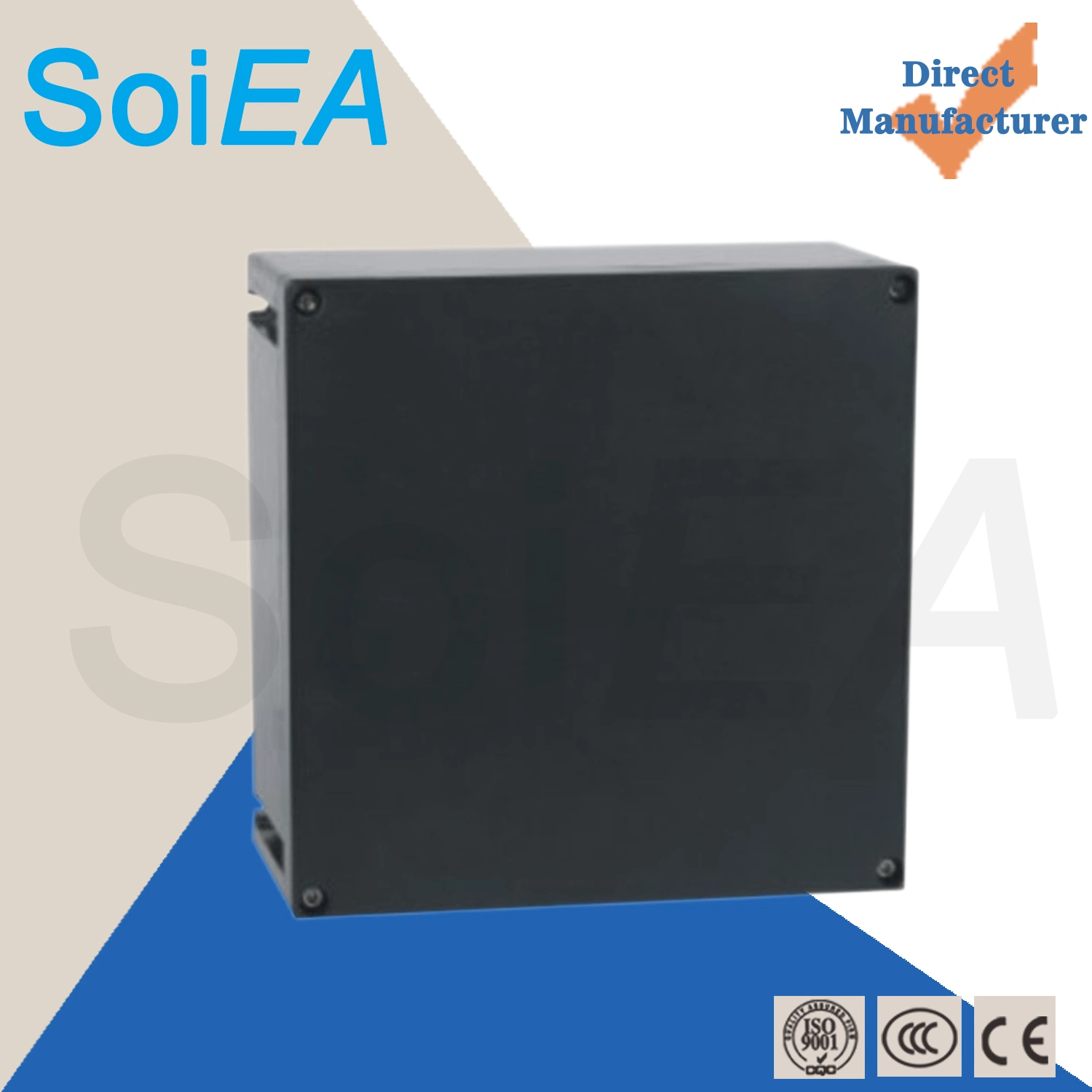 Black Waterproof Plastic Enclosure Box Electronic Instrument Case Electrical Project Outdoor Junction Box