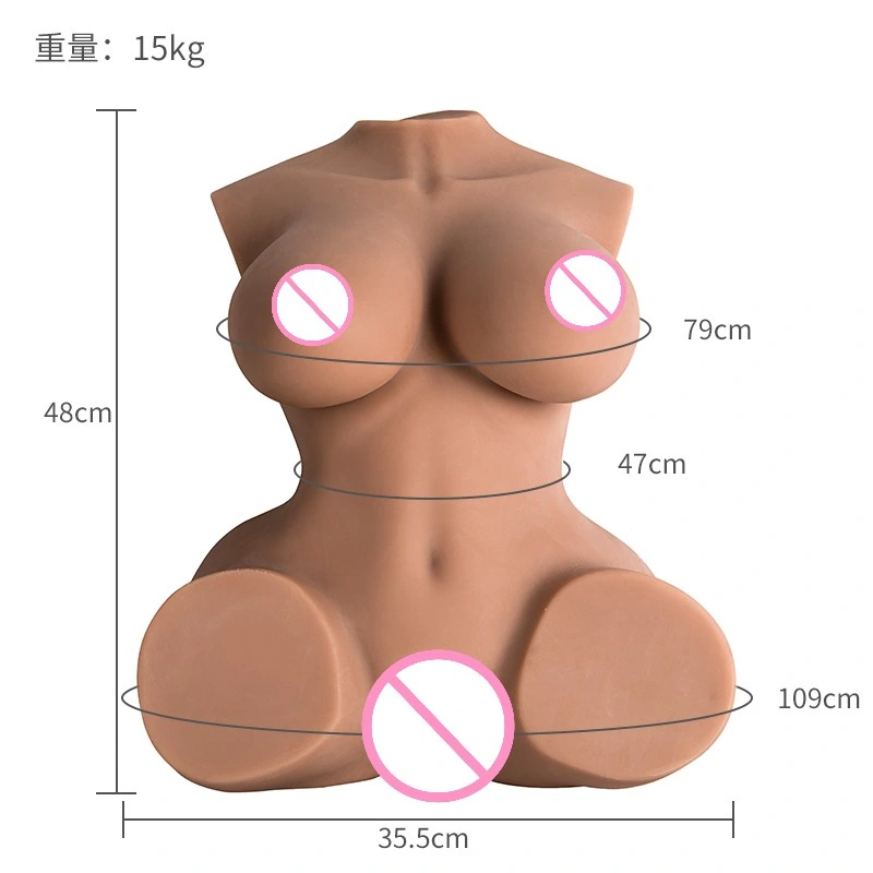 2023 Cheap Sex Doll Best Manufacturer Life Size 18kg Half Body Big Breat Love Doll Artificial Vagina Anal Toy Moving Ass