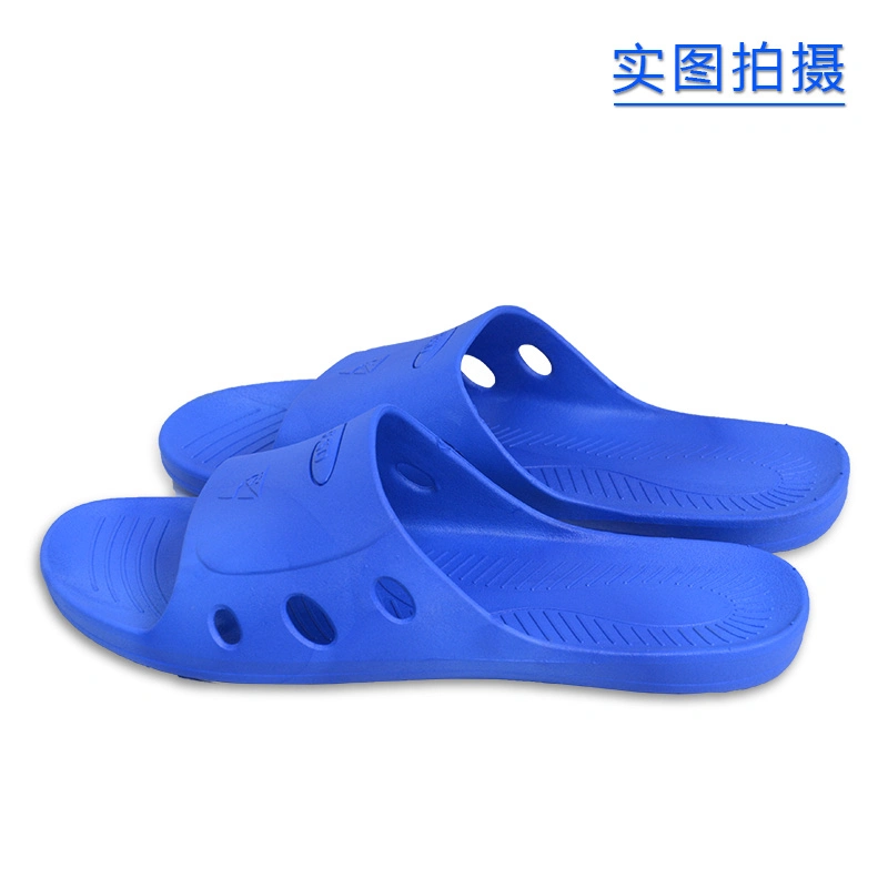 Listos para enviar de nuevo diseño unisex Non-Slip Azul Cleanroom Spu ESD Zapatilla de estilos de los ojos 6