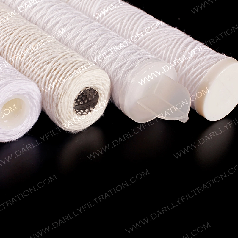 String Wound Water Filter Cartridge Chemical Liquids Filtration 5 Microns