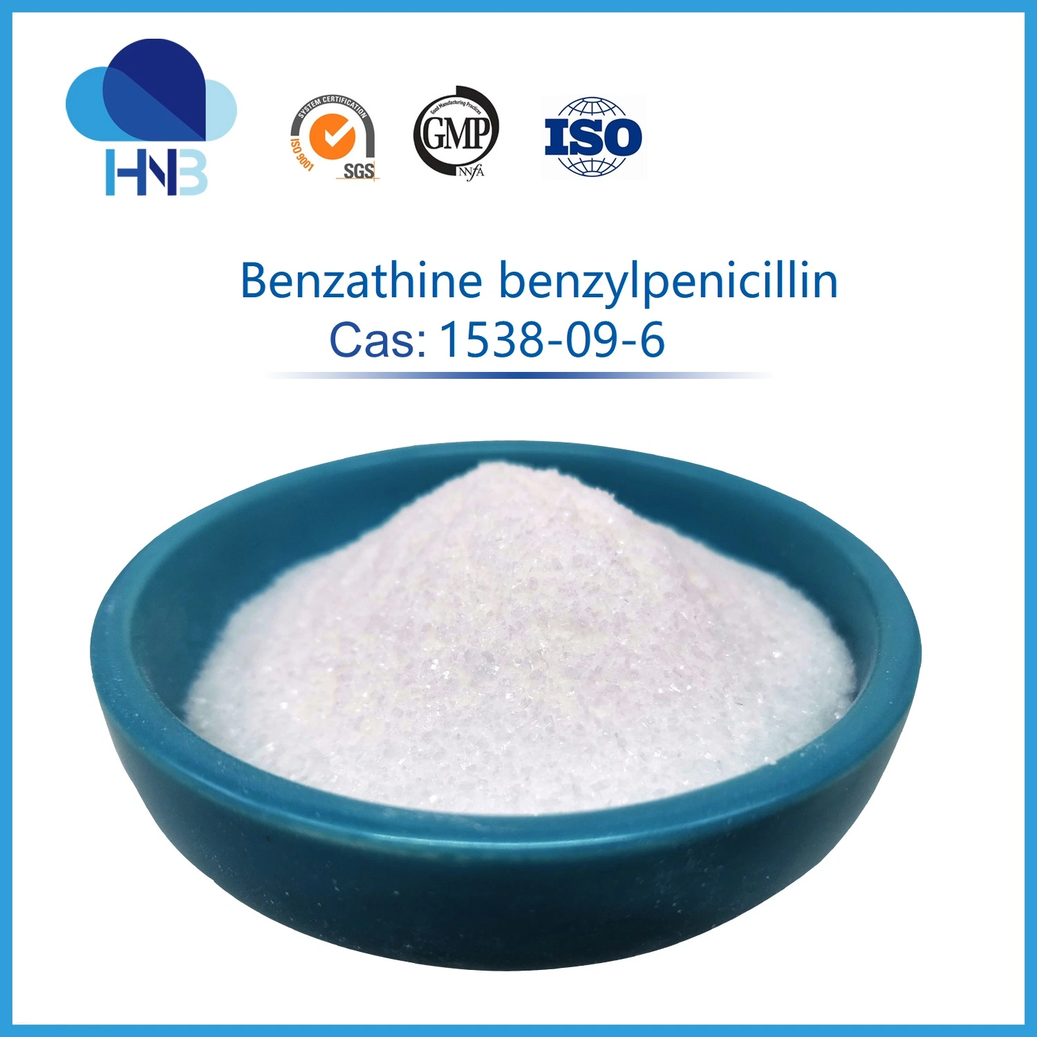 1538-09-6 Veterinary Medicine Injection Raw Sterile Powder 99% Penicillin G Benzathine, Benzathine Benzylpenicillin