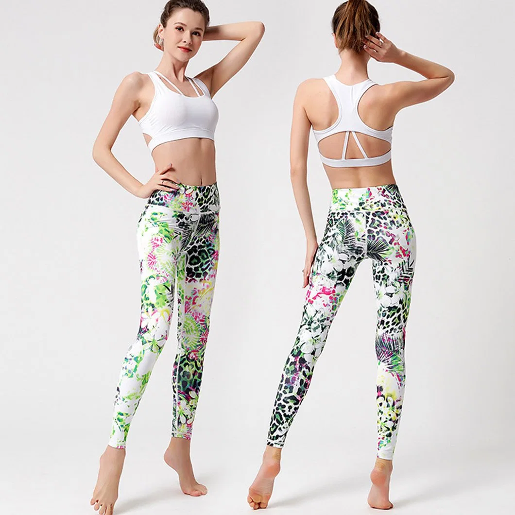 Leggings de sport en gros à la mode Sublimation Sportwear Collants de fitness.