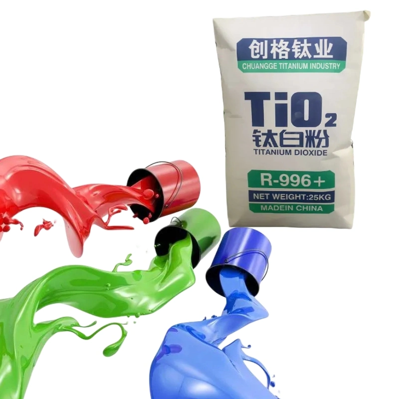 TiO2 plástico PVC dióxido de titanio Rutil para pintura revestimientos caucho Tinta
