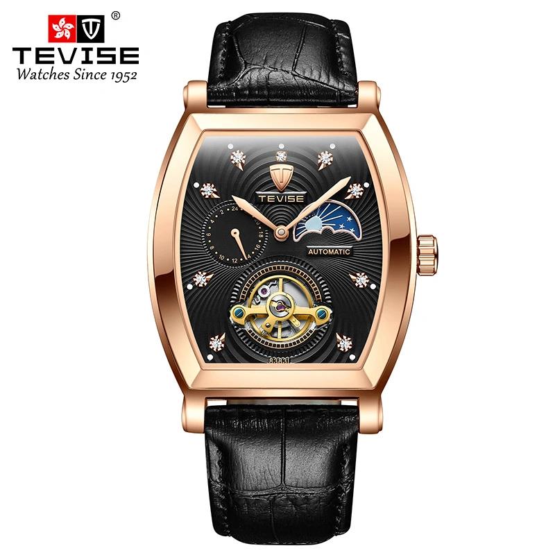 Fashion Gents Leather Band Water Proof Display Business Wrist Watch