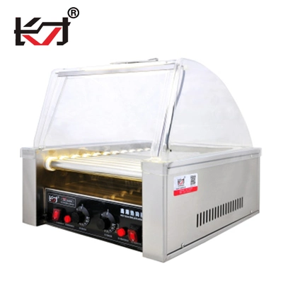 HD-11 Acero inoxidable Hot Dog Saxy Roller Grill máquina eléctrica Máquina de perritos calientes rodillo de perritos calientes