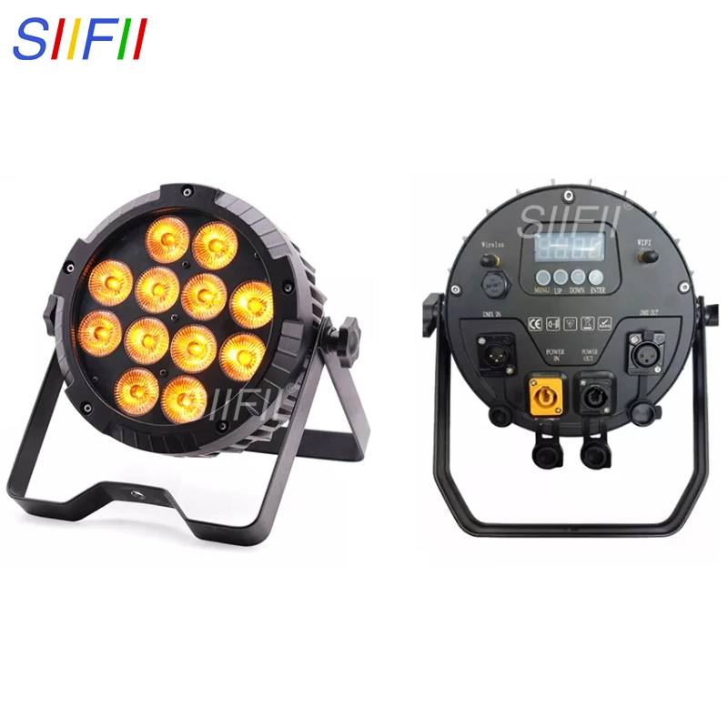 Waterproof Battery PAR Light 12X18W Rgbaw+UV 6 in 1 LED Mobile Phone APP Control Stage Light DJ Disco Equipment