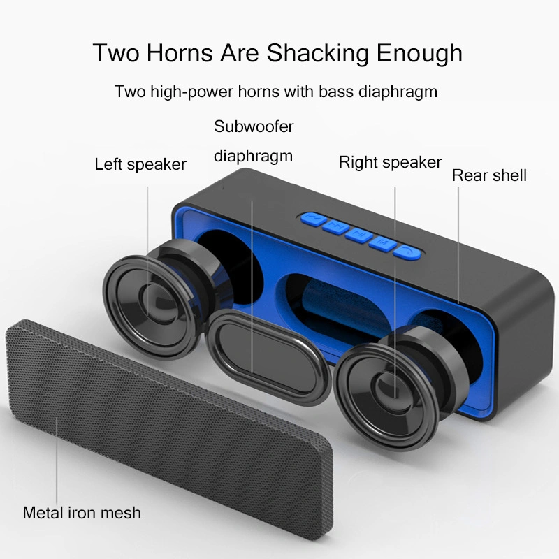 مضخم صوت مصنع سماعة Bluetooth® لاسلكية ومشغل MP3 عالي الصوت سماعة الصوت الجهير المحمول سماعة Bluetooth®