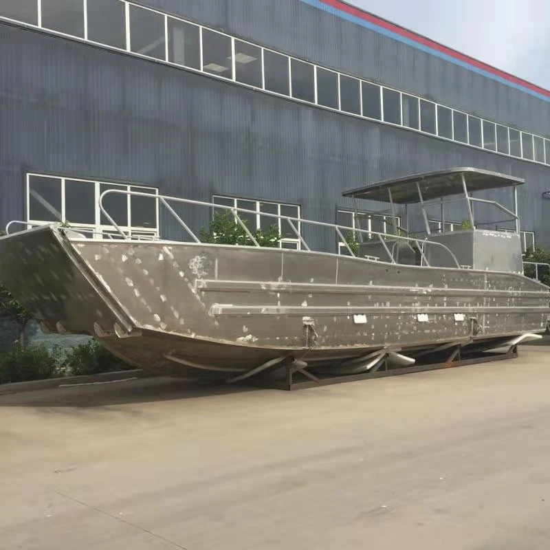 10m 32FT Aluminum Landing Craft Shallow Bottom Working Boat with Large Deck Space