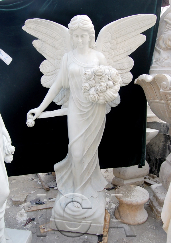 Chinese Big Factory Sell High Quality Marble Angel Cemetery