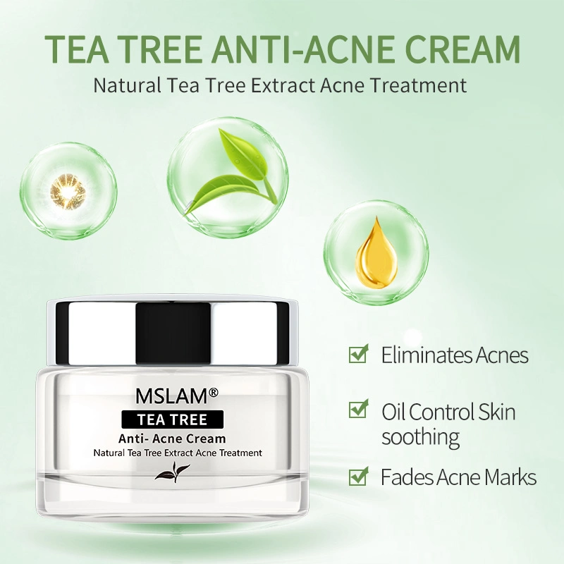 Mslam Acne Treatment Blackhead Removal Anti Acne Cream Oil Control Shrink Pores Acne Scar Remove Tea Tree Face Care Whitening