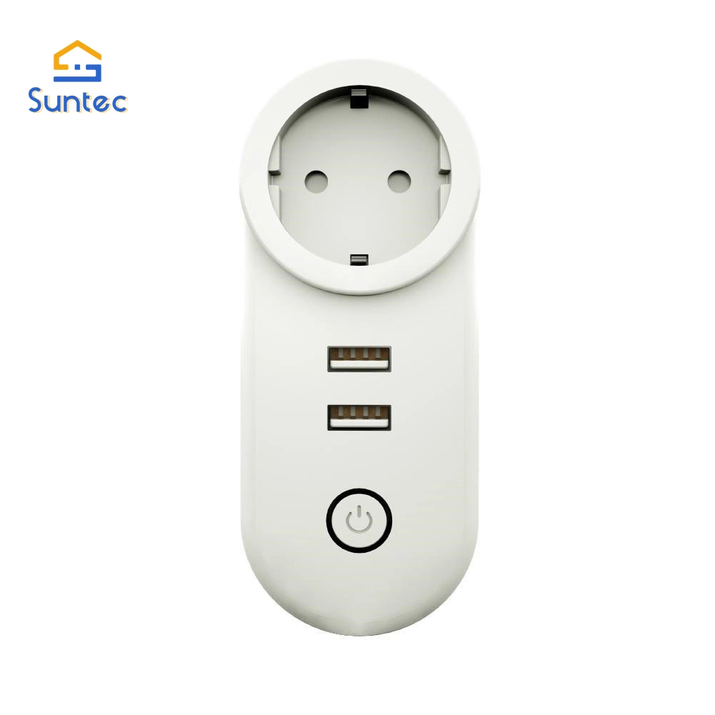 Smart Remote Control Electrical Wall Plug Expander and 2 USB