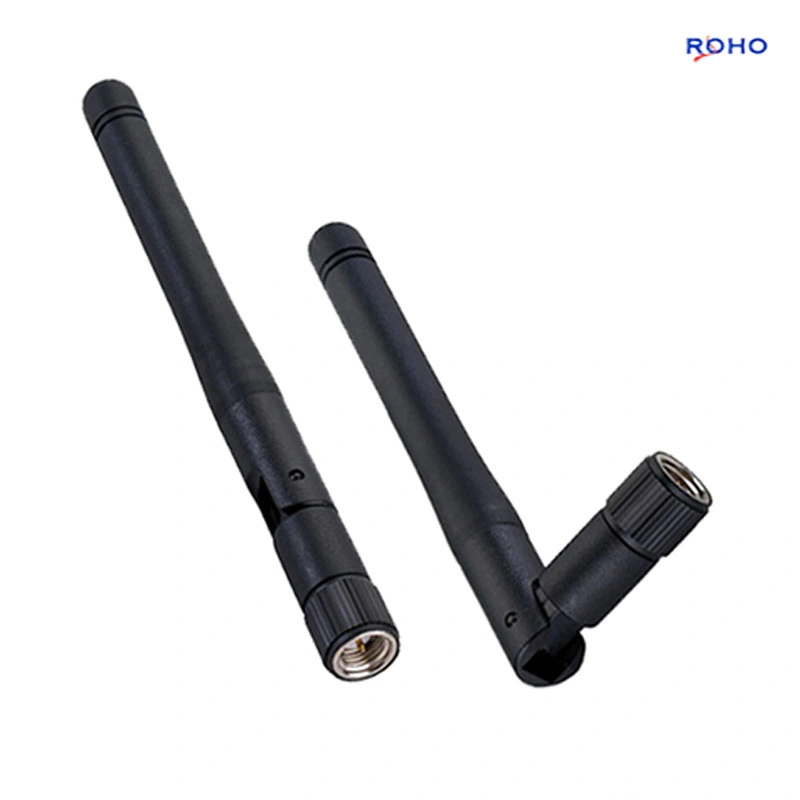 Antena de terminal Wi-Fi rotativa dobrável de 2,4GHz/5,8GHz 2,5dBi Omni Com conector macho SMA