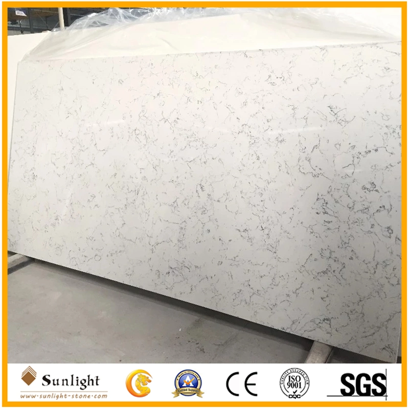 Wholesale/Supplier 2cm Chinese Engineered Artificial Carrara White Quartz Stone