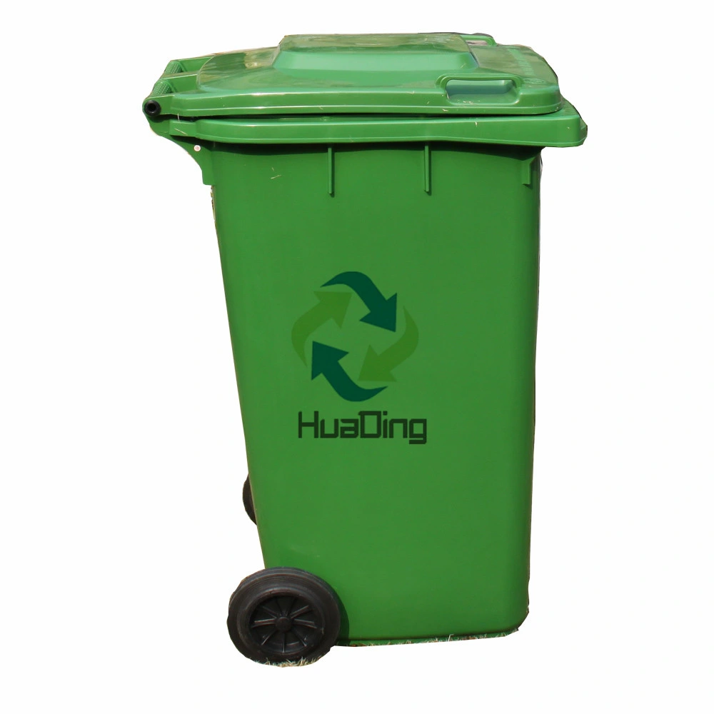 240L Plastic Garbage Bin Rubber Wheel Trash Can for Outdoor HD2wnp240b-Dg