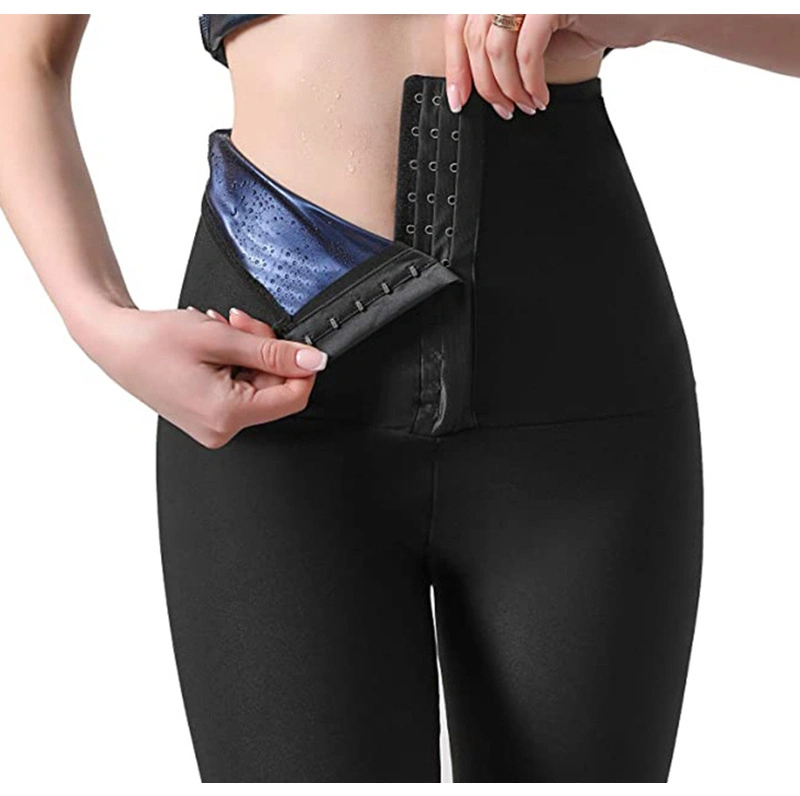 New Fashion Hot Sweat Sauna Slimming Leggings High Waist Trousers Sweating Weight Loss Pants Fat Burning Wear