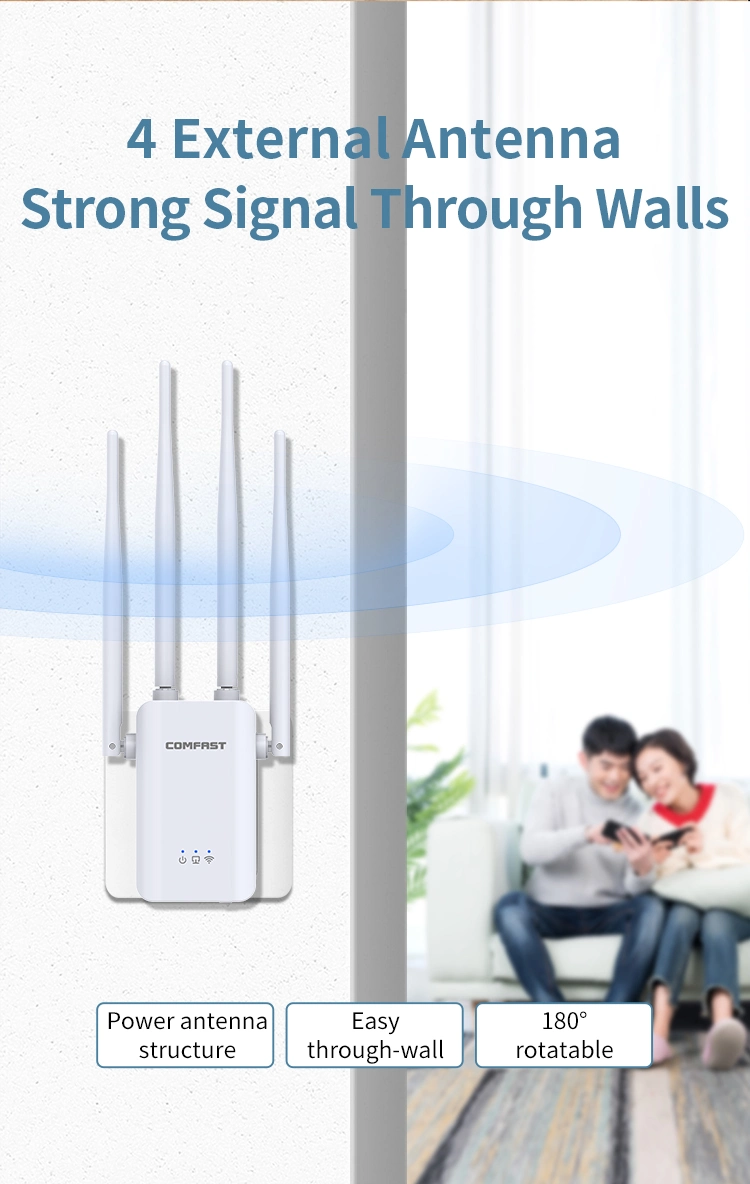 Comfast Wireless WiFi Range Extender Router WiFi Signal Booster Amplifier 2.4GHz 300Mbps WiFi Repeater