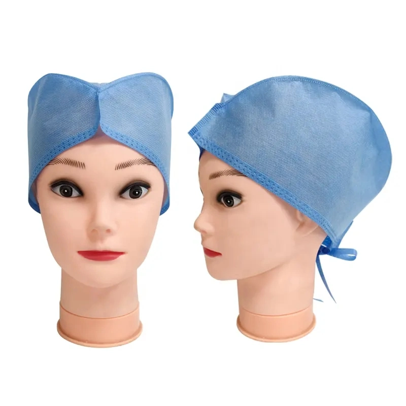 Disposable Non Woven Medical Surgical Cap with Tie on Back for Hospital