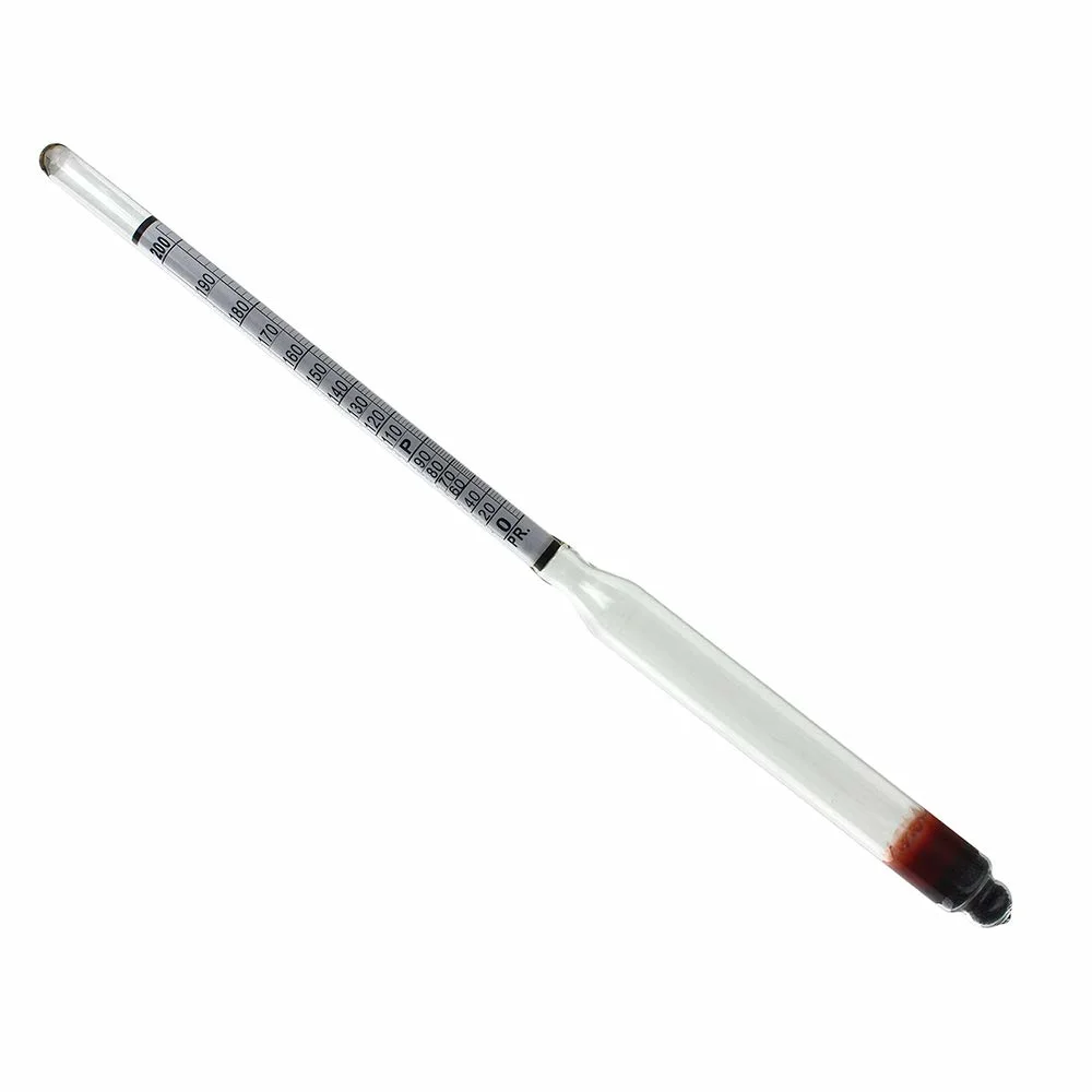 Alcoholmeter 0-200 Proof and 0-100 Tralle Alcohol Tester Hydrometer Glass Alcohol Measuring Device Alcohol Hydrometer