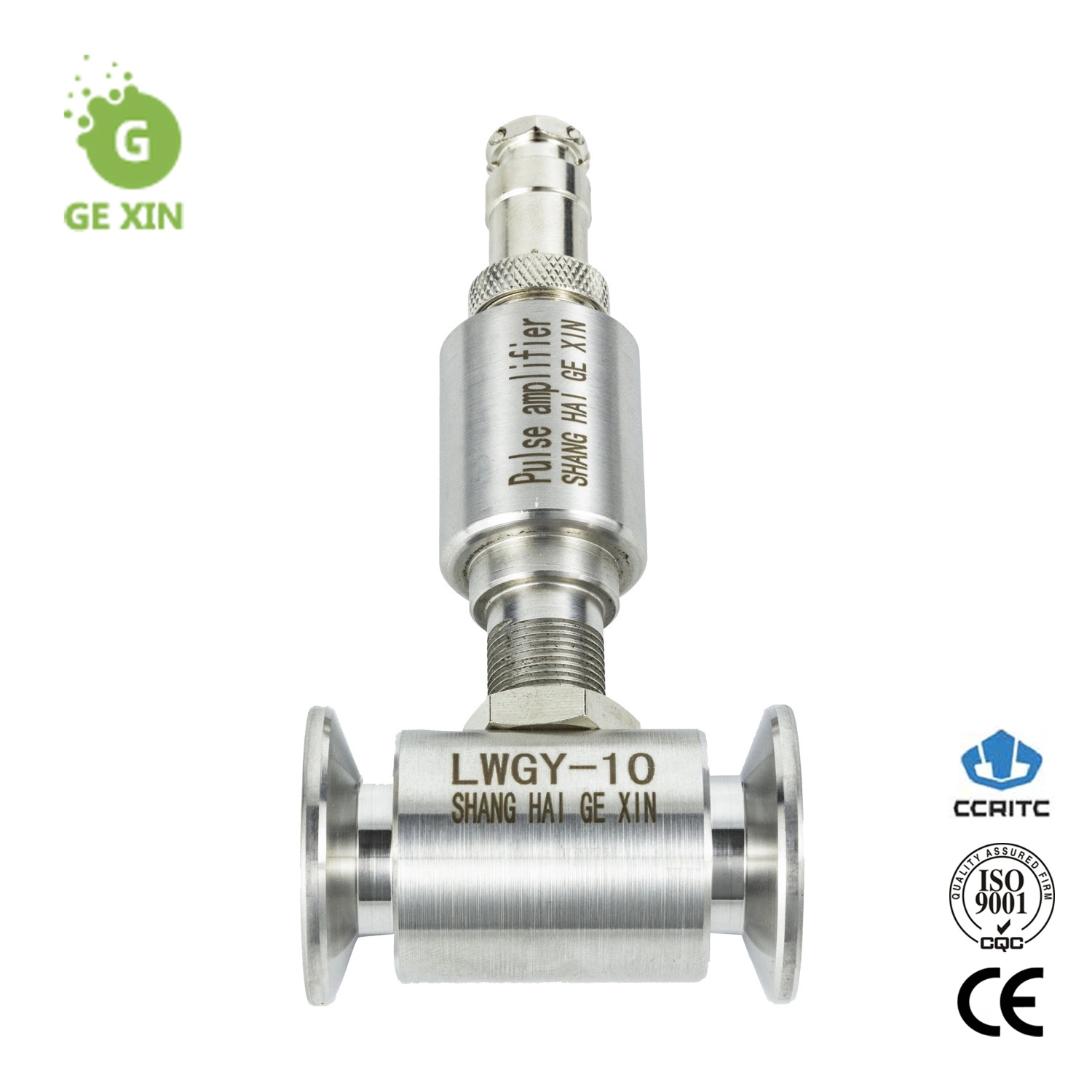 Local Display DN20 4-20mA Water Output High Pressure Connection Turbine Flow Meter