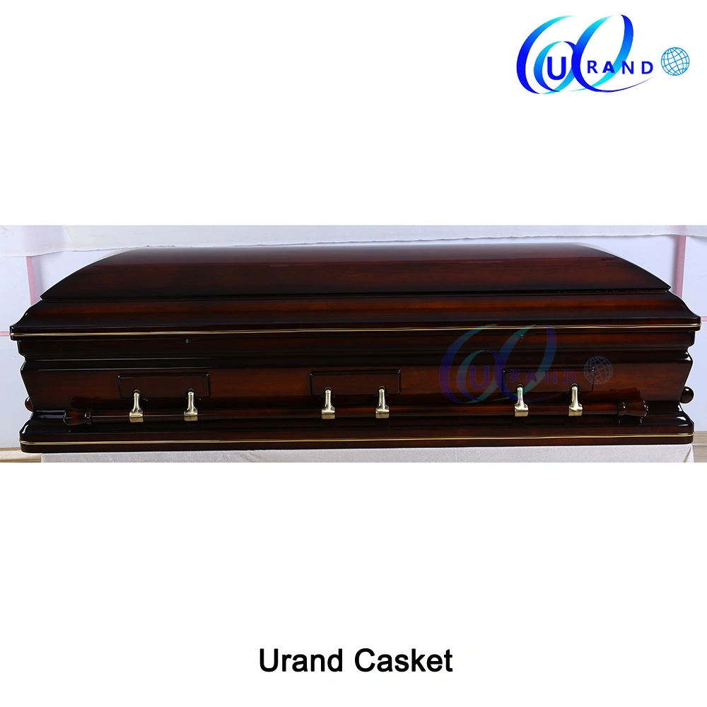 High Gloss with Feet Cover Chinese Wholesale Velvet Wooden Coffin and Casket