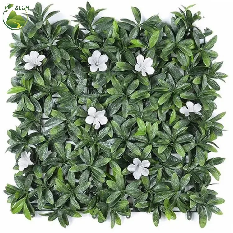 Green Wall Panel Anti UV Artificial Plant Grass Wall Backdrop for Outdoor Indoor Decoration