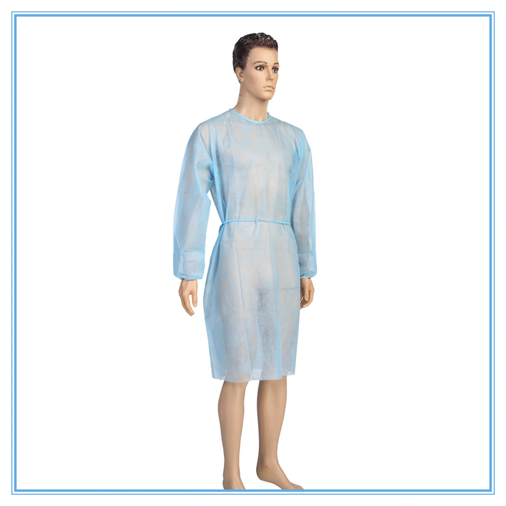 Unisex extra grande de polipropileno desechable Labcoat con puños elásticos