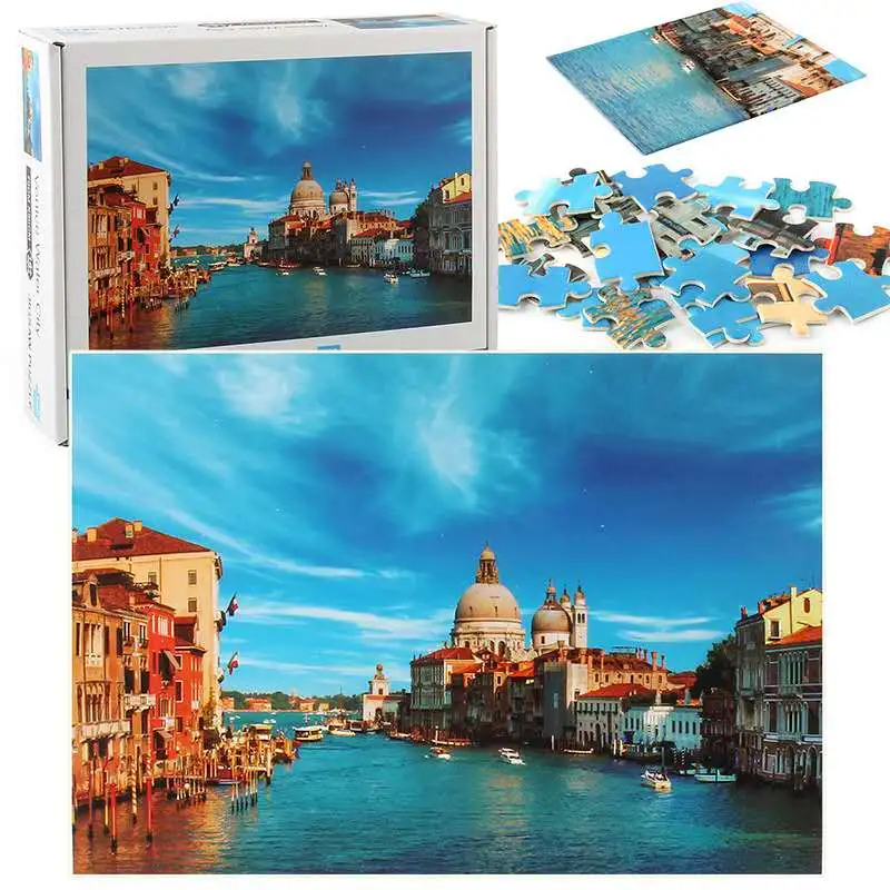 1000 Pieces Adult Jigsaw Puzzles Venice Water City Puzzle Promotion Gift