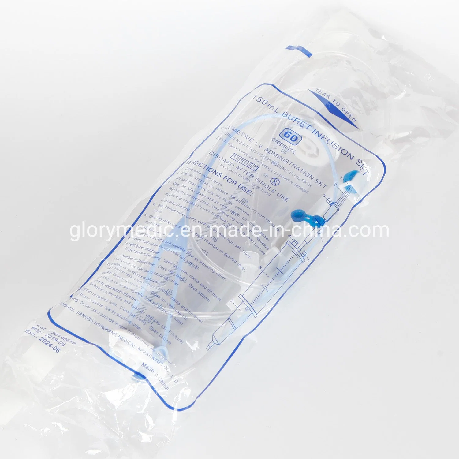 Sterile Burette Type Infusion Set for Single Use