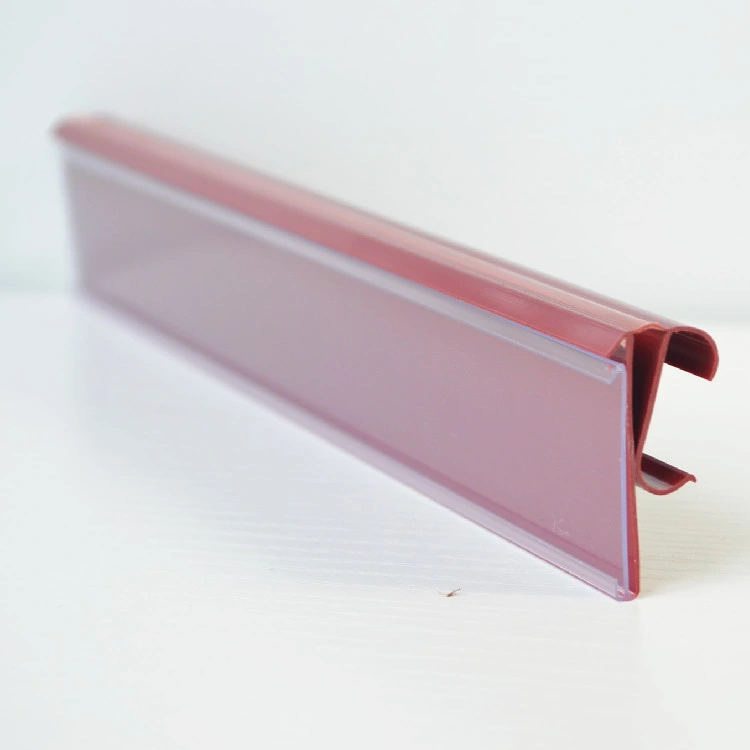 PVC Supermarket Plastic Label Extrusion Price Tag Shelf