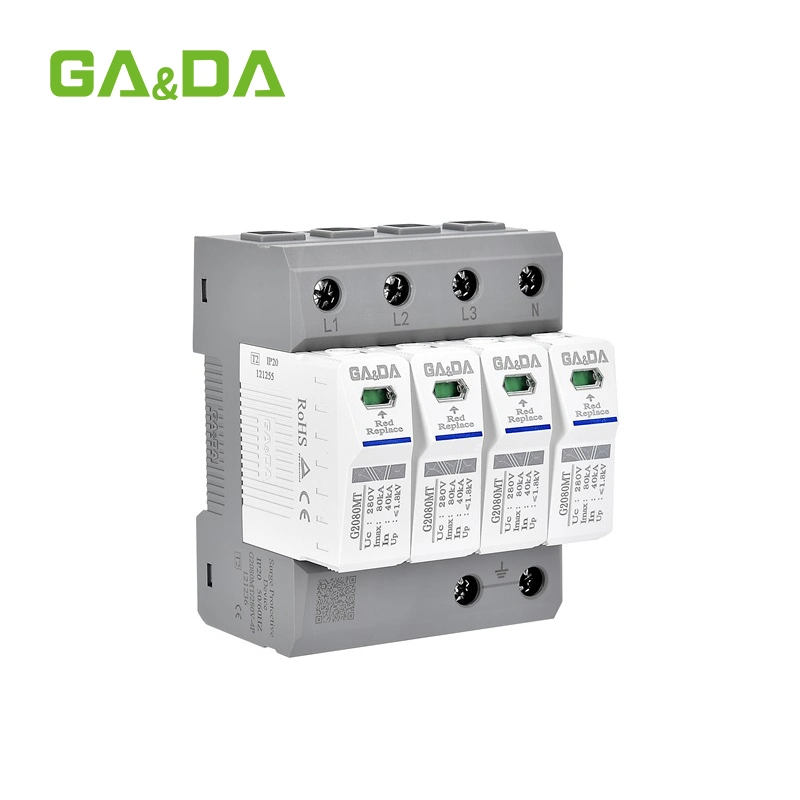 Gada Electric 40ka 80ka Surge Protector Device SPD 4p 280V AC Low Voltage