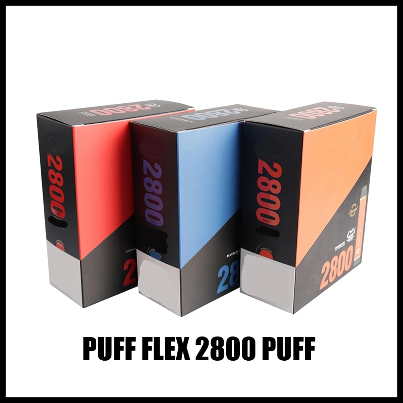 Puff Flex 2800 inhalaciones barras desechables Vape Pen 1500mAh 10ml vainas Pre-Filled Cartucho E- cigarrillos vaporizador Kits de vapor portátil