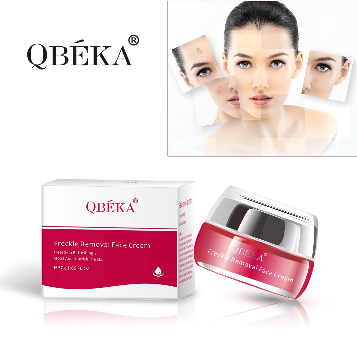 Qbeka Whitening Freckle Cream OEM Correcting Spots Scars Moisturizing and Repairing Salicylic Acid Light Dark Spots Freckle Whitening Pimples Acne Scar