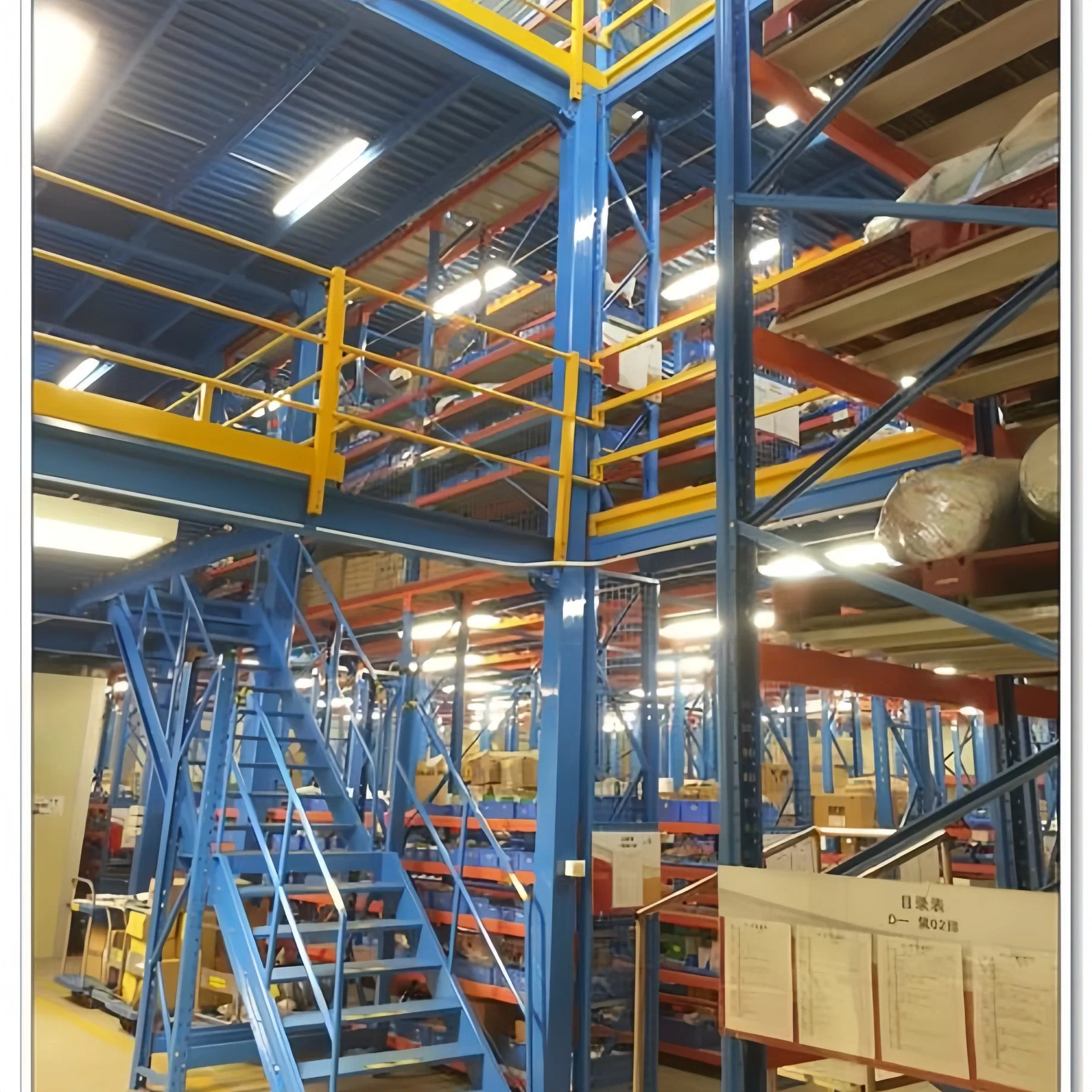 Rack mezzanine de stockage d'entrepôt avec fonction multiple