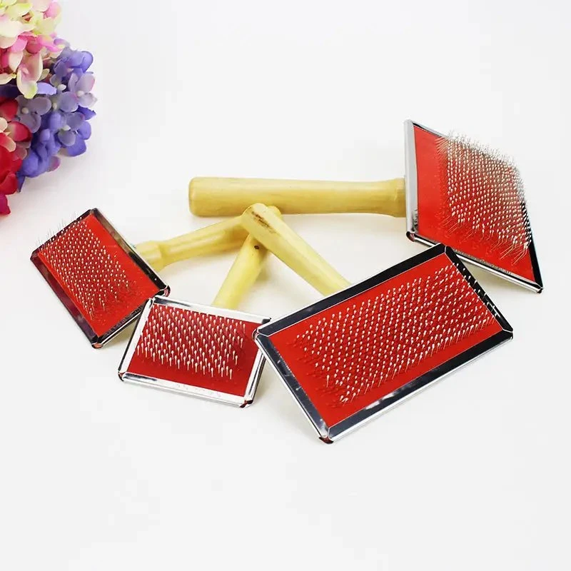 Wholesale/Supplier Stainless Steel Needle Pet Hair Remover Wooden Bamboo Cat Dog Hair Remover Comb