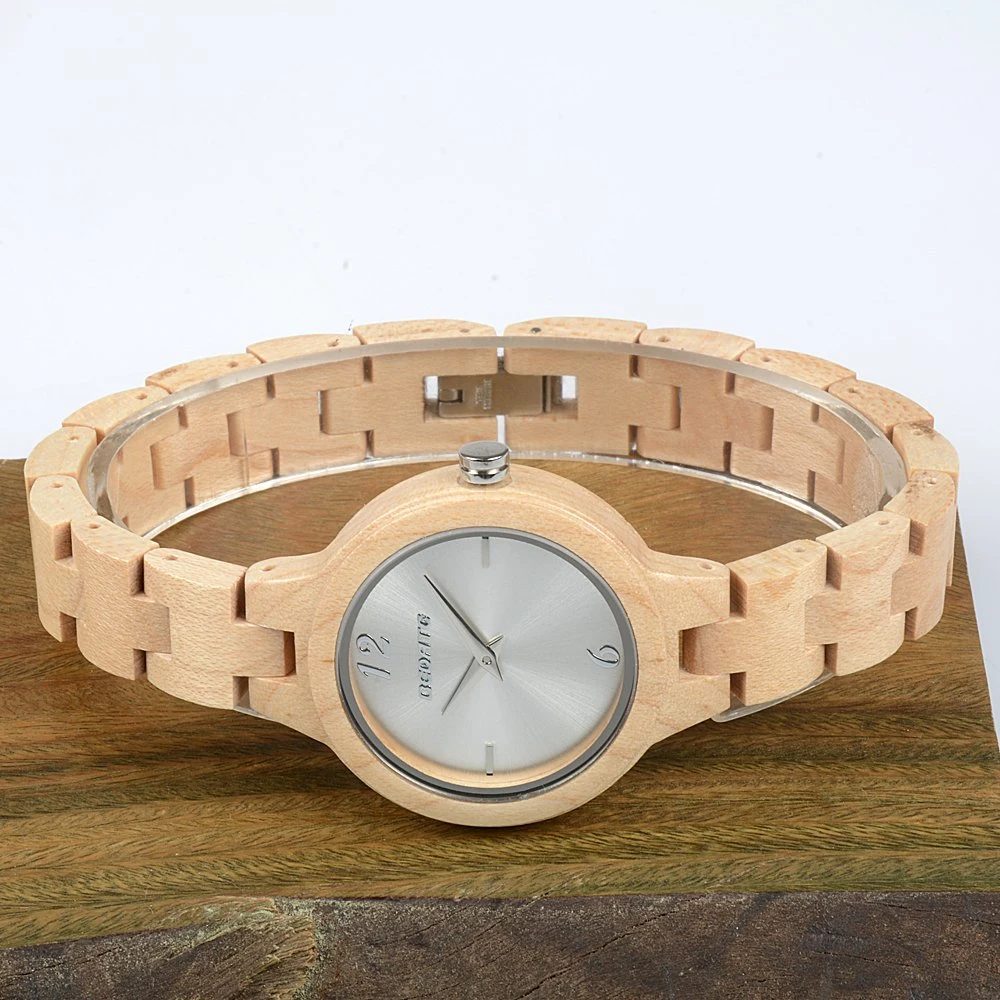 New Design Factory liefert direkt Perlmutt Dial diffenent Uhr Mit Holzgesicht