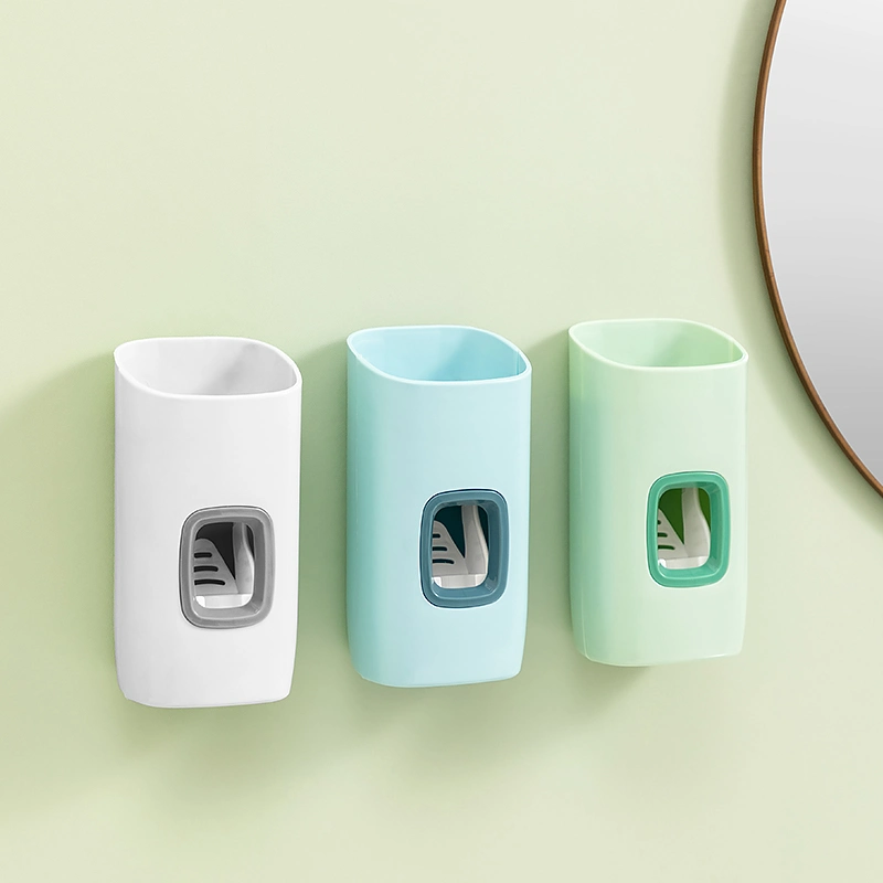 Plastic Hanging Automatic Toothpaste Dispenser Multifunctional Waterproof Toothbrush Holder