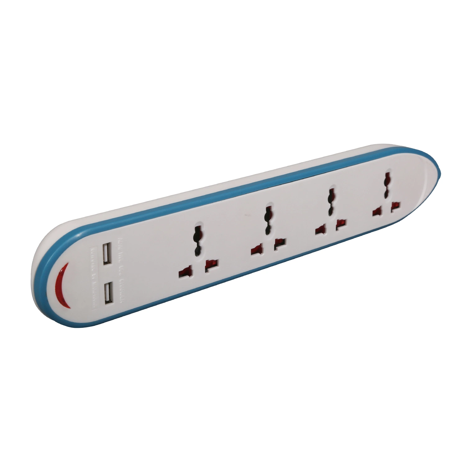 4 Way Internatinoal Multi Conector de extensión de toma de corriente con USB